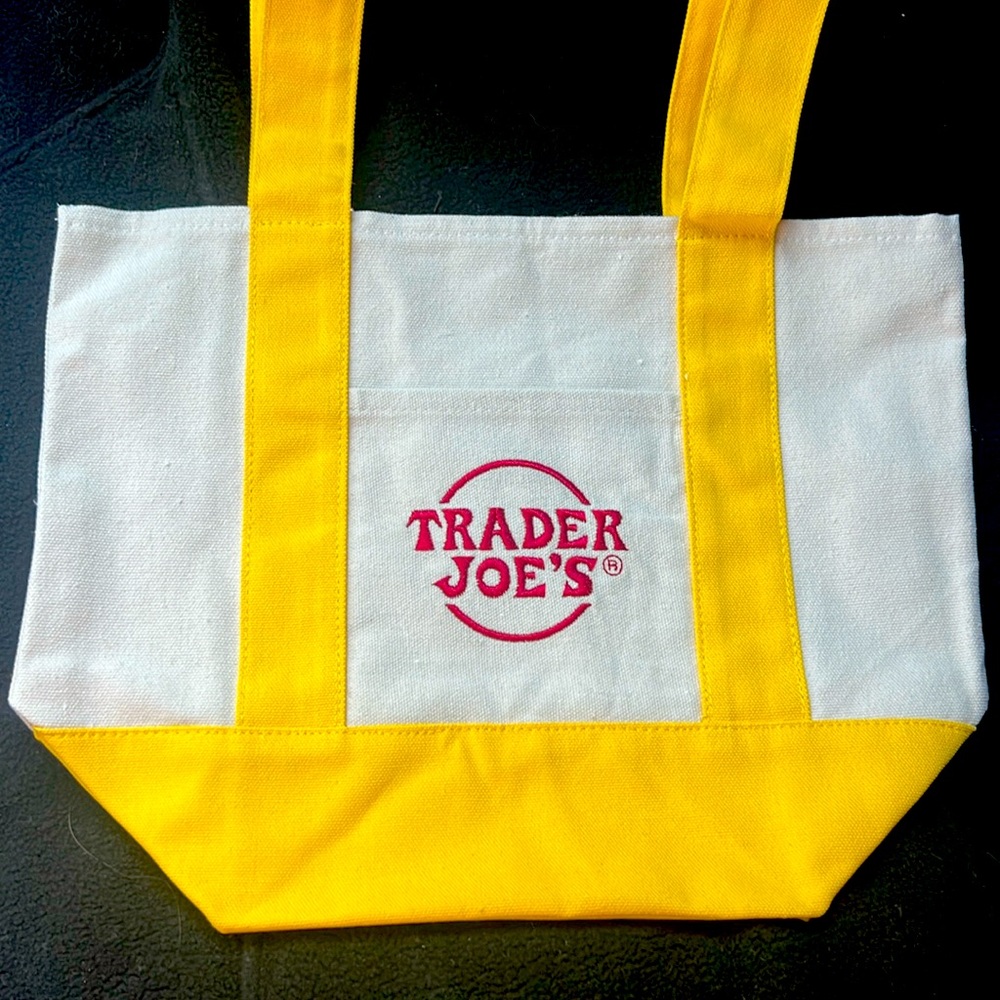 Trader Joe’s Mini Canvas Tote Bag bright yellow